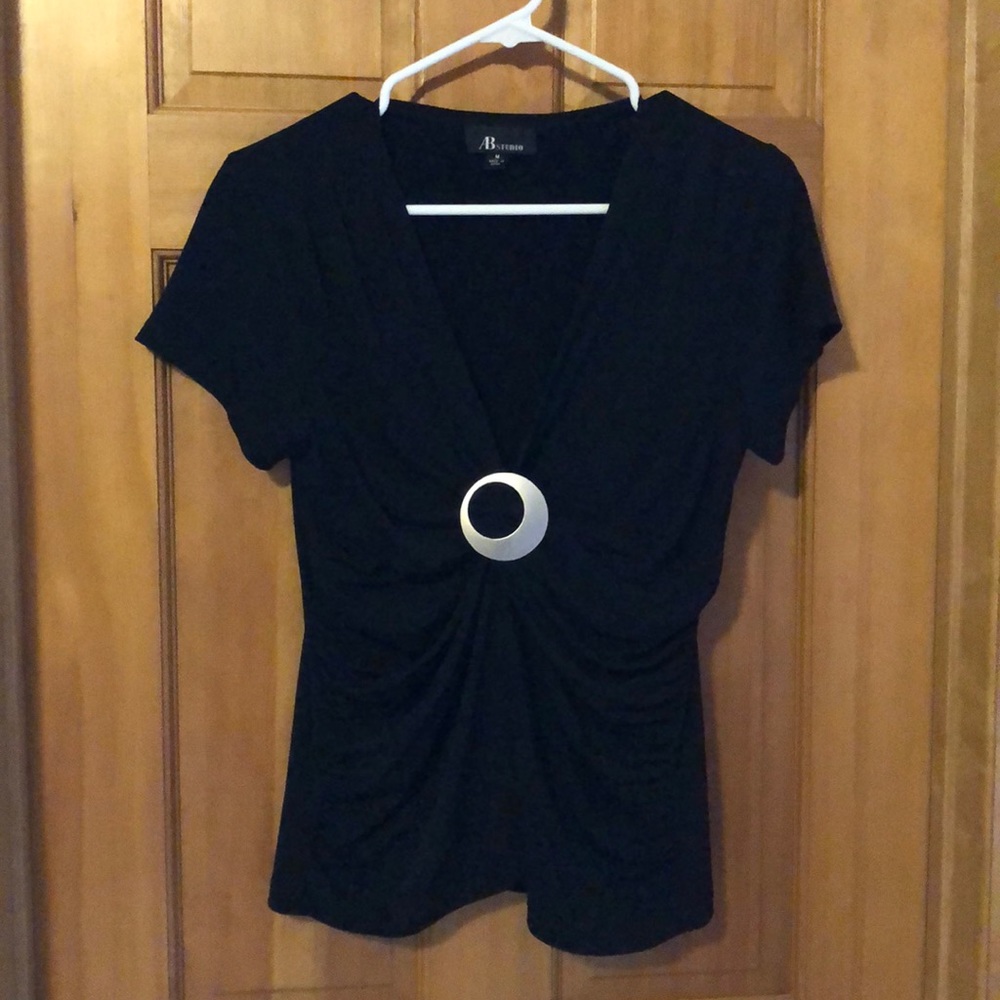 Black shirt sleeve dress shirt